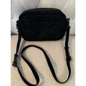 UGG Shoulder Bag Suede Boa Black Ladies
